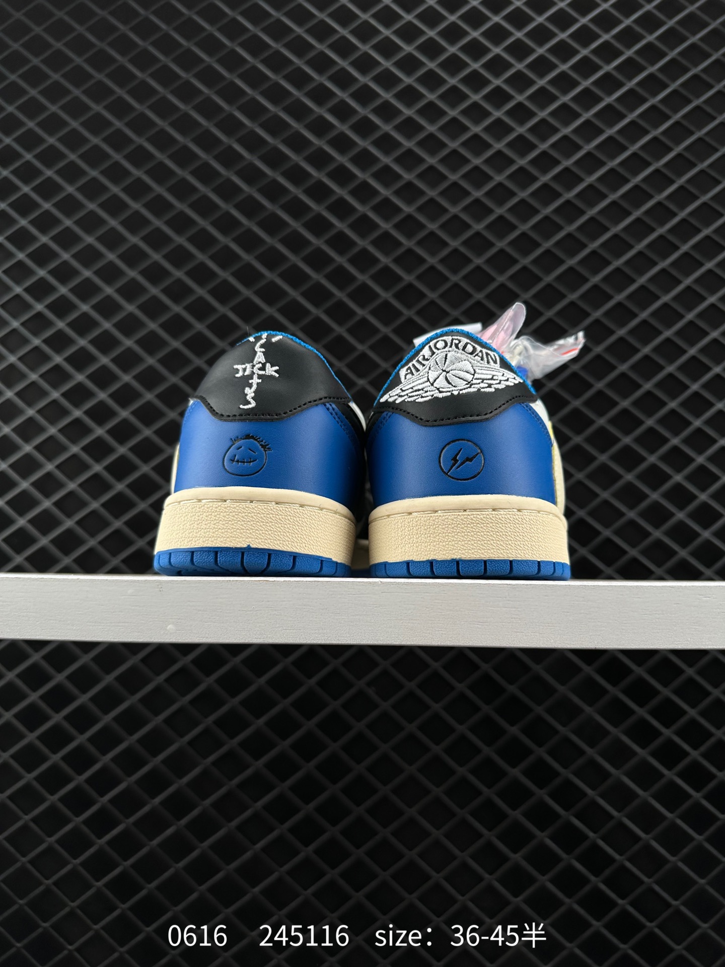 Fragment Design x Travis Scott x Nike Air Jordan 1 Low OG SP”Military Blue”